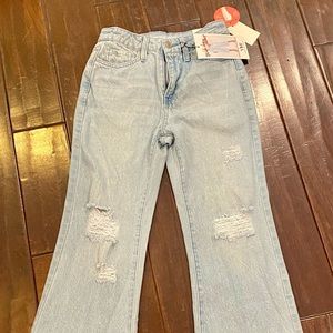 NWT YMI juniors wide leg cropped jeans